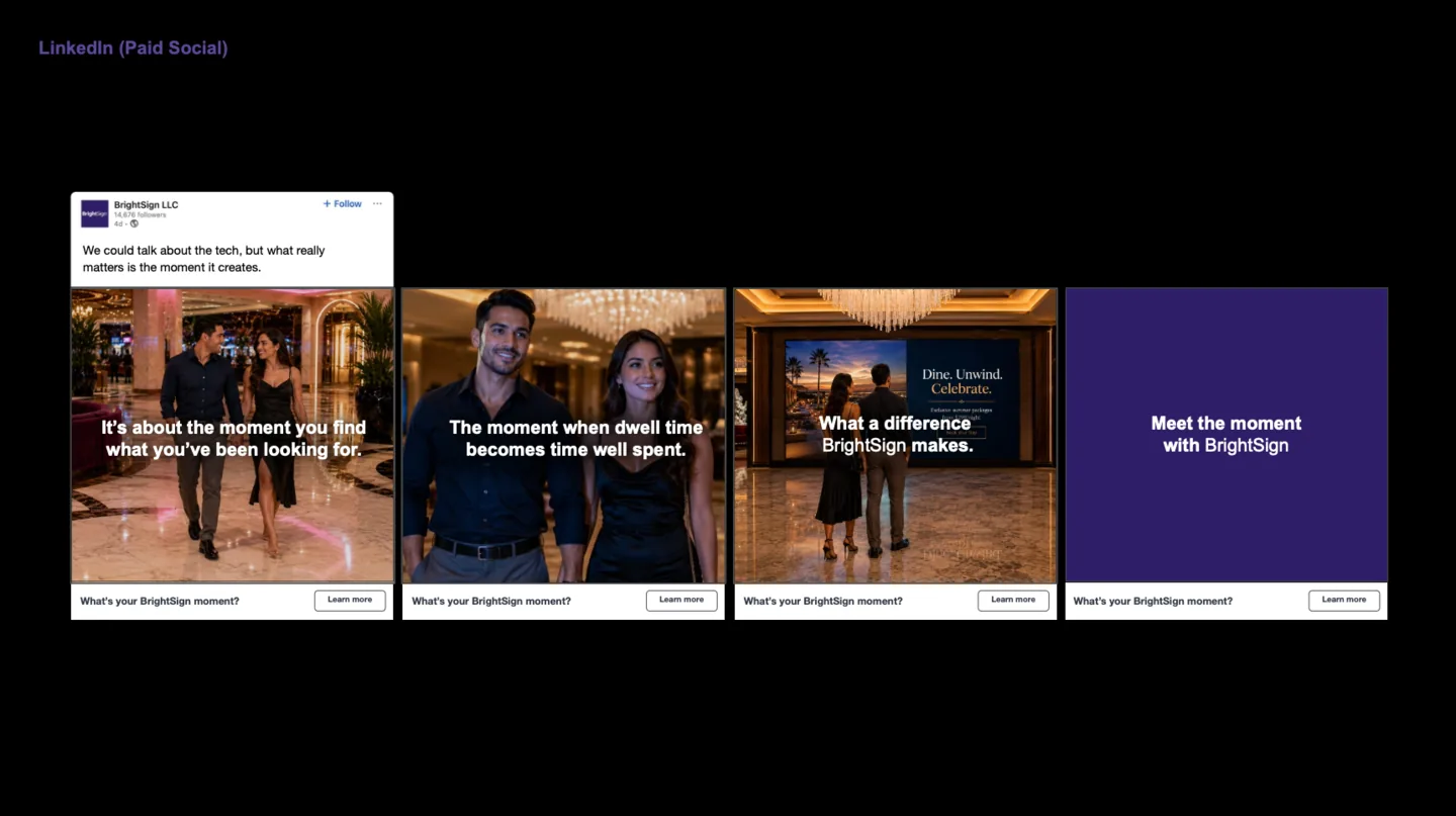 BrightSign LinkedIn carousel: hotel