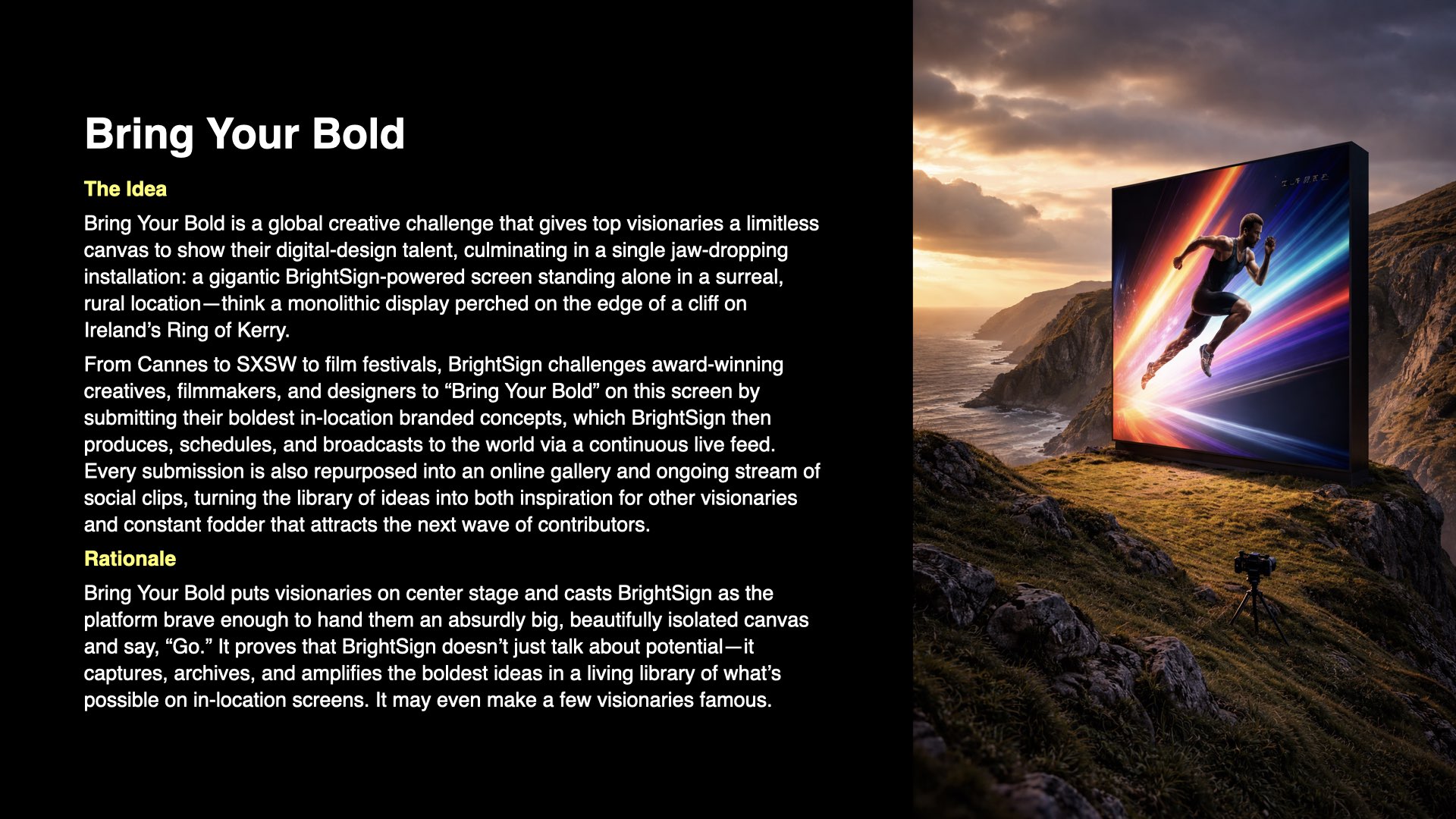 BrightSign Round 1, presentation slide 2