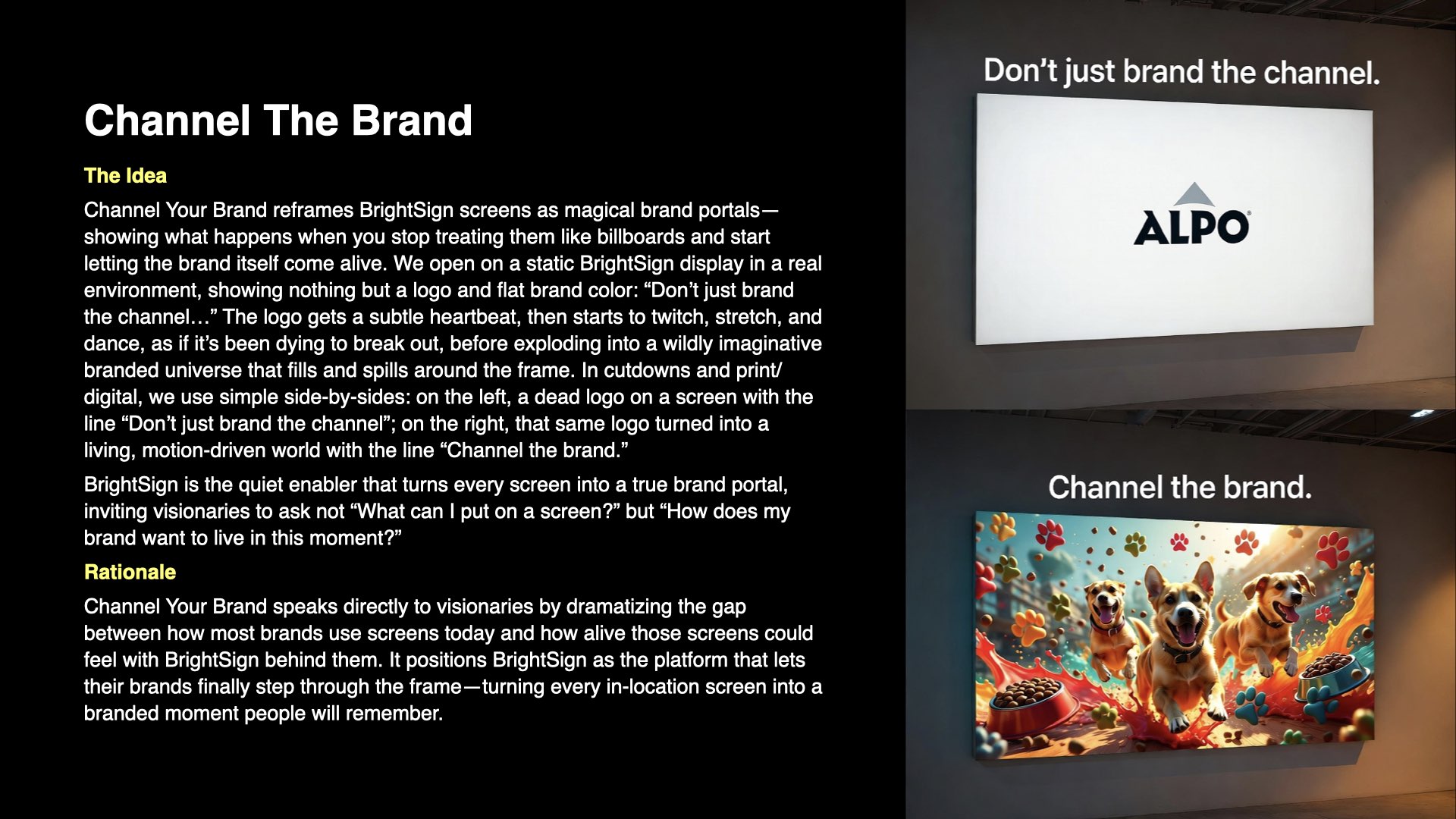 BrightSign Round 1, presentation slide 9