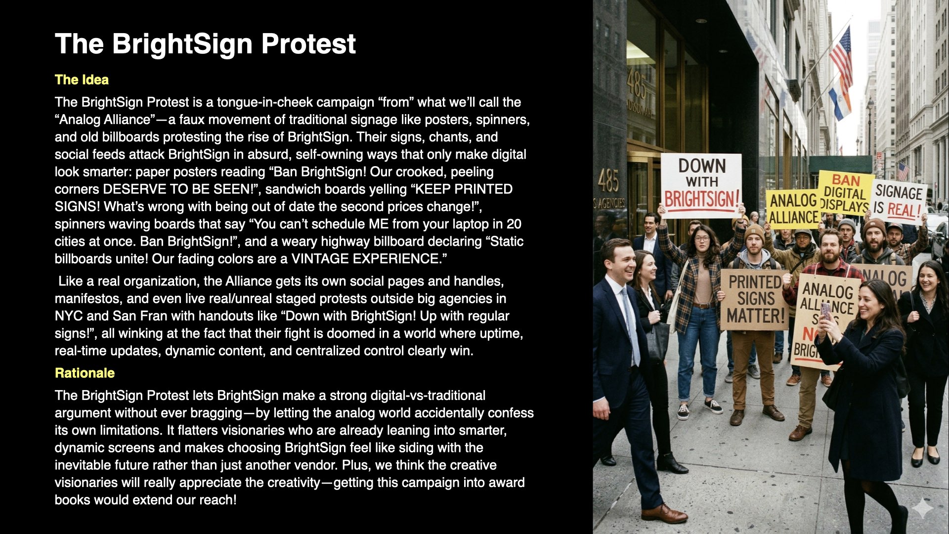 BrightSign Round 1, presentation slide 10