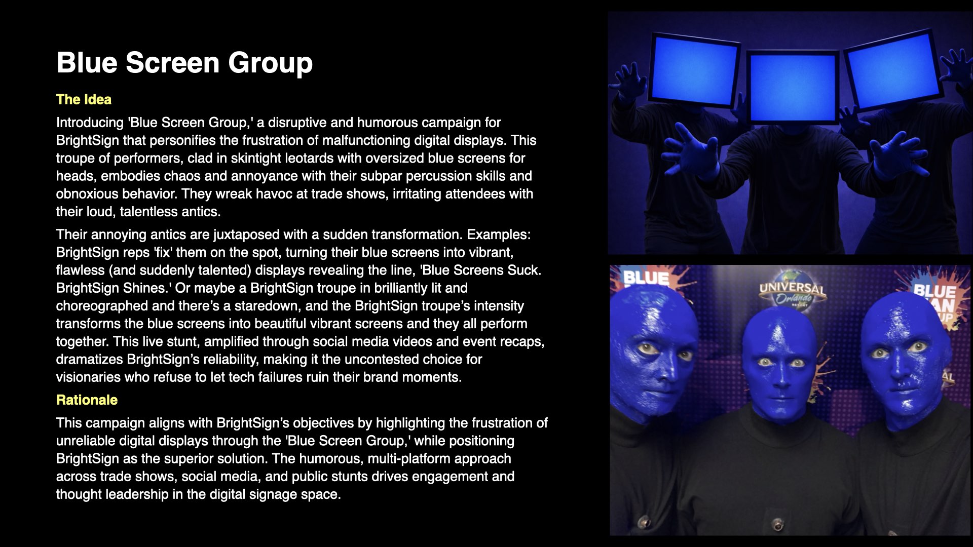 BrightSign Round 2, presentation slide 1