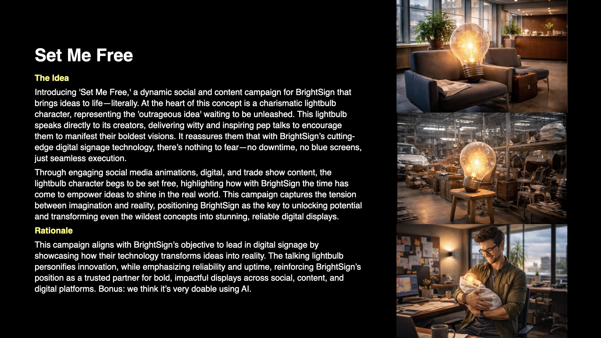 BrightSign Round 2, presentation slide 6